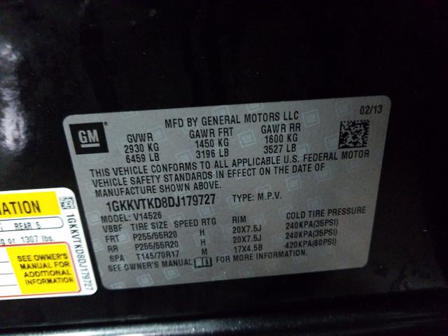 2013 GMC ACADIA DEN 1GKKVTKD8DJ179727