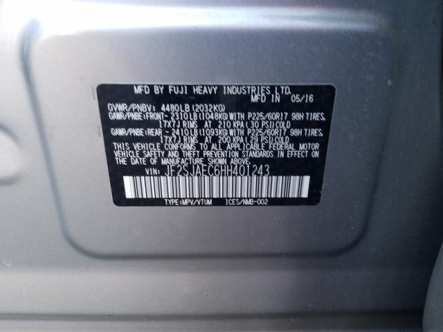 2017 SUBARU FORESTER 2 JF2SJAEC6HH401243