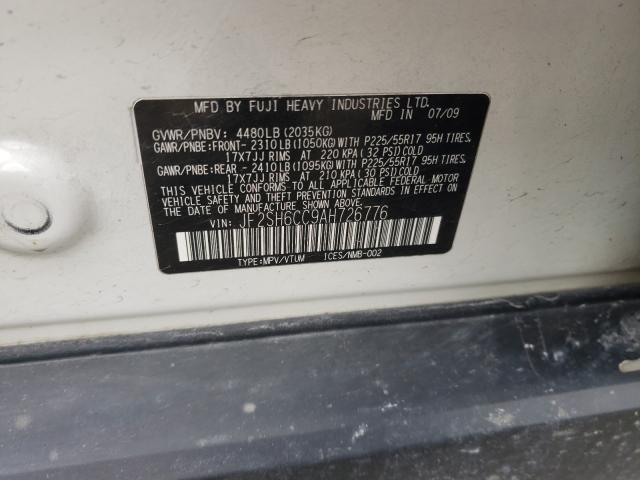 2010 SUBARU FORESTER 2 JF2SH6CC9AH726776