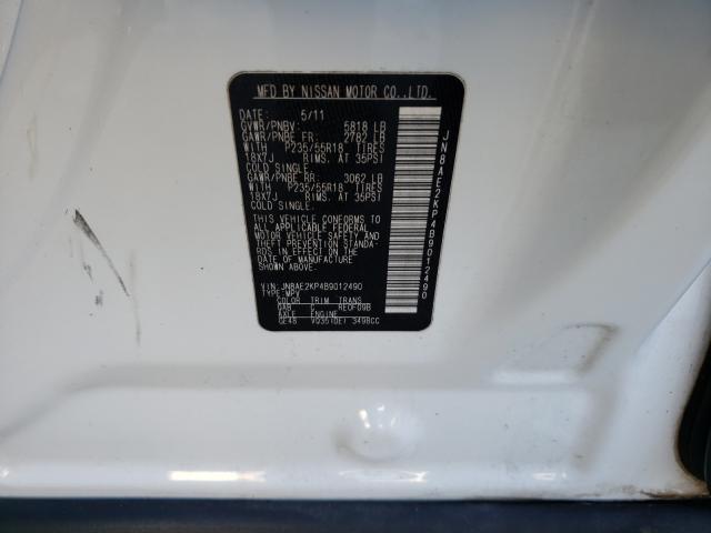 2011 NISSAN QUEST S JN8AE2KP4B9012490