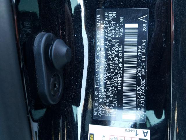 2015 LEXUS RC-F JTHHP5BC9F5003184