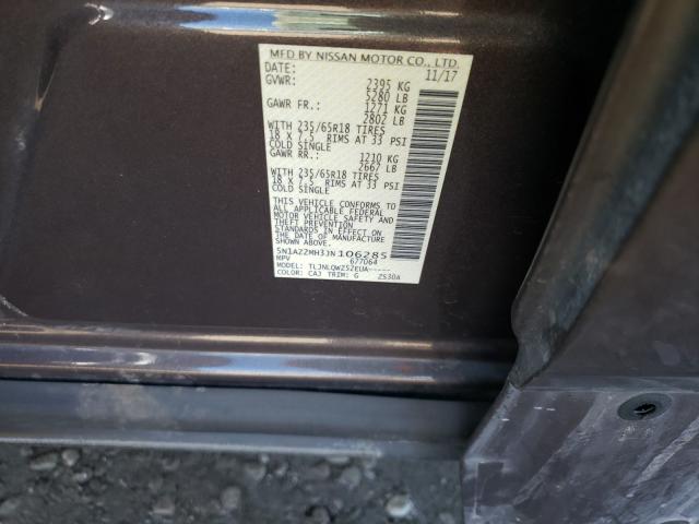 2018 NISSAN MURANO S 5N1AZ2MH3JN106285