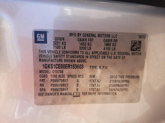 2014 GMC YUKON SLT 1GKS1CE00ER183603