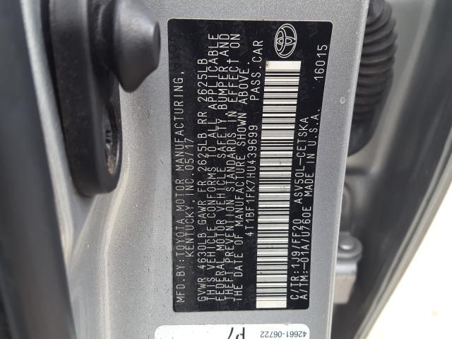 2017 TOYOTA CAMRY 4T1BF1FK7HU439699