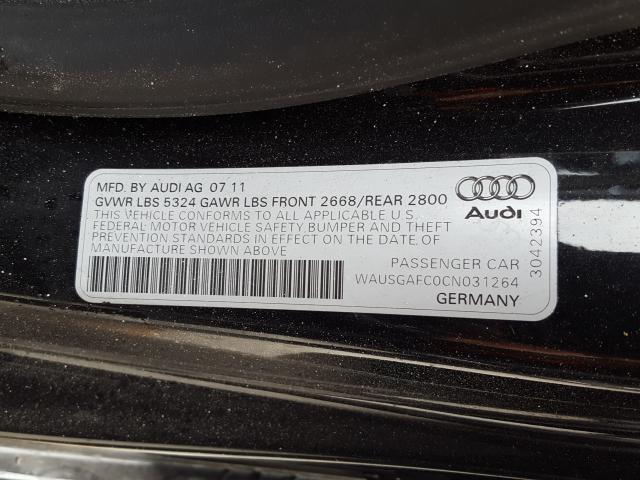 2012 AUDI A7 PRESTIG WAUSGAFC0CN031264
