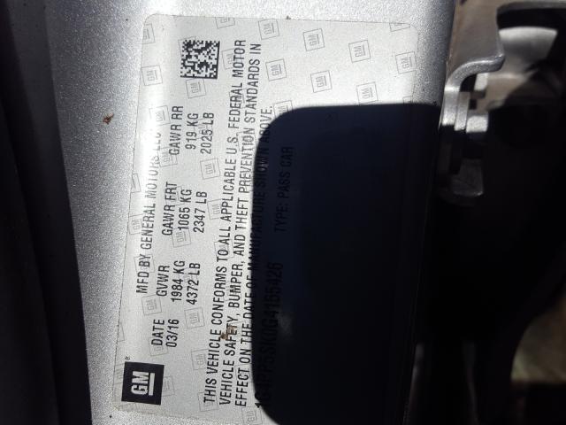 2016 BUICK VERANO 1G4PP5SK0G4155426