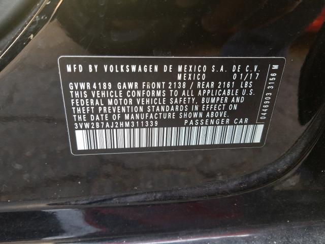 2017 VOLKSWAGEN JETTA S 3VW2B7AJ2HM311339