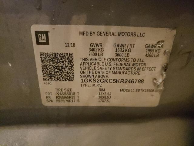 2019 GMC YUKON XL K 1GKS2GKC5KR246788