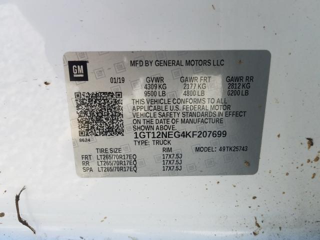 2019 GMC SIERRA K25 1GT12NEG4KF207699
