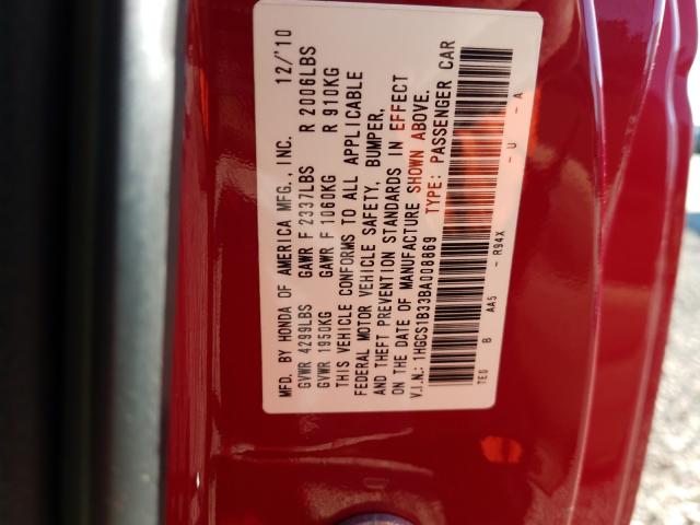 2011 HONDA ACCORD LX- 1HGCS1B33BA008869