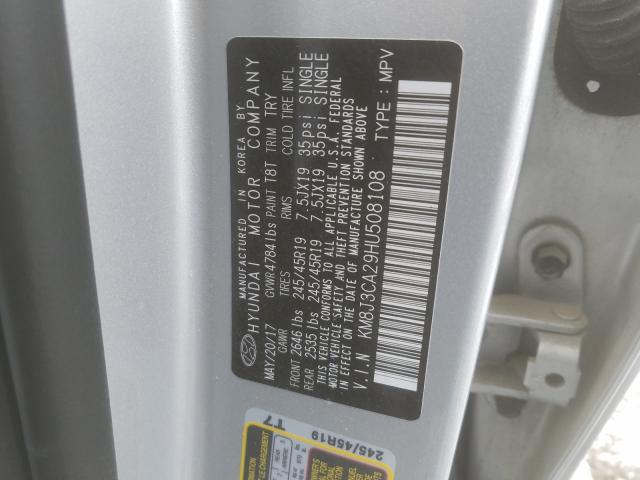 2017 HYUNDAI TUCSON LIM KM8J3CA29HU508108
