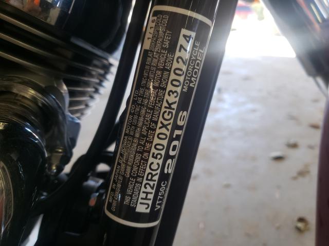 2016 HONDA VT750 C JH2RC500XGK300274