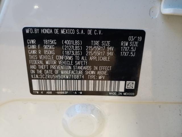 2019 HONDA HR-V EX 3CZRU5H50KM710874