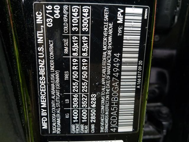 2016 MERCEDES-BENZ GLE 350 4M 4JGDA5HB0GA749494