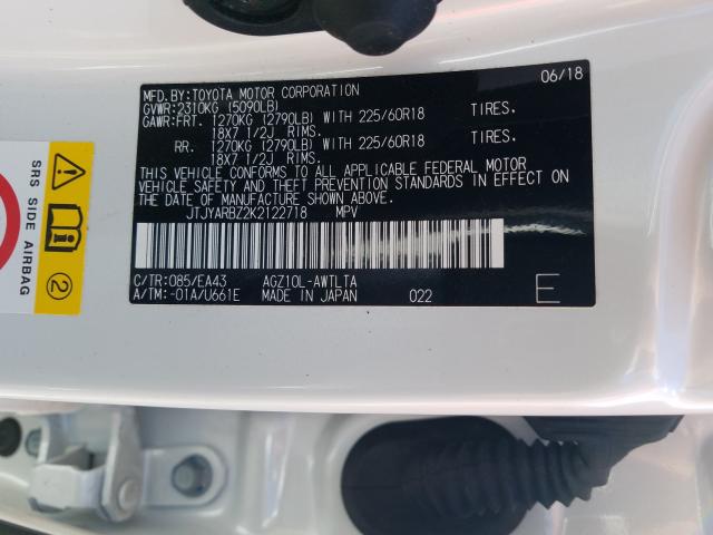 2019 LEXUS NX 300 BAS JTJYARBZ2K2122718