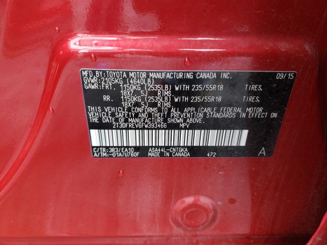 2015 TOYOTA RAV4 LIMIT 2T3DFREV6FW393466