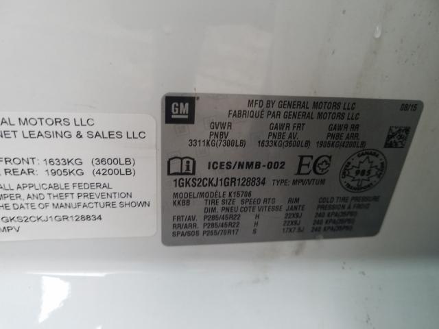 2016 GMC YUKON DENA 1GKS2CKJ1GR128834