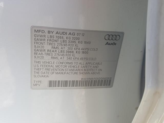 2013 AUDI Q7 PRESTIG WA1VMAFE5DD002919