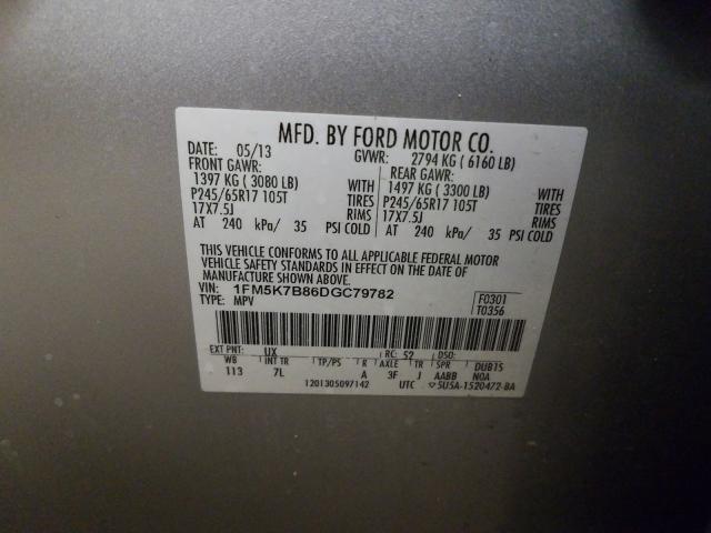 2013 FORD EXPLORER 1FM5K7B86DGC79782