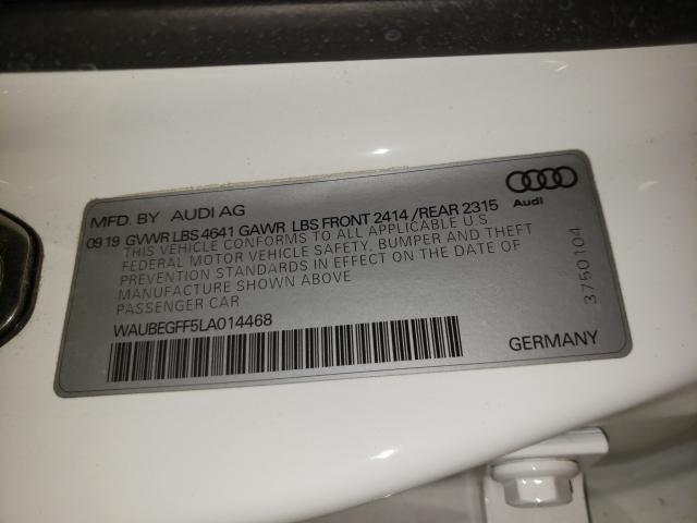 2020 AUDI A3 S-LINE WAUBEGFF5LA014468