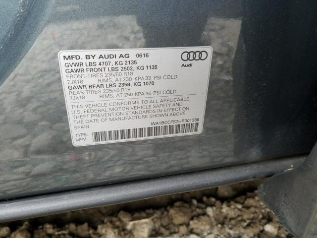 2017 AUDI Q3 PREMIUM WA1BCCFS7HR001366