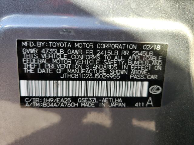 2018 LEXUS IS 300 JTHC81D23J5029955
