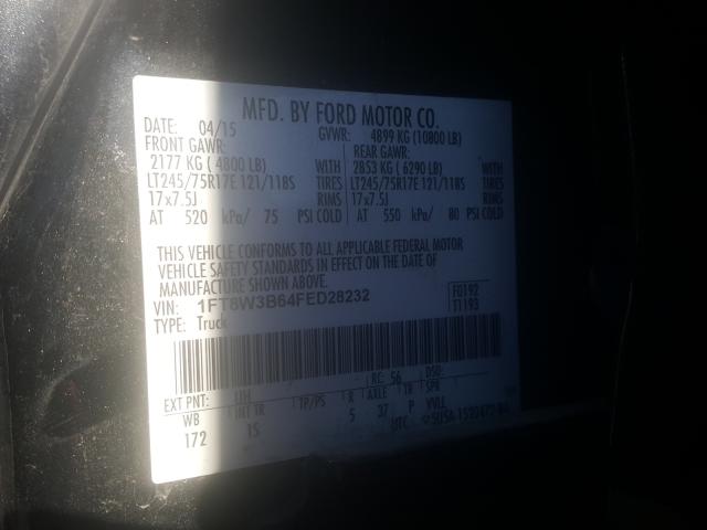 2015 FORD F350 SUPER 1FT8W3B64FED28232