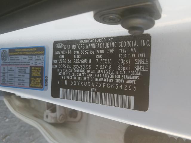 2015 KIA SORENTO 5XYKUDA7XFG654295