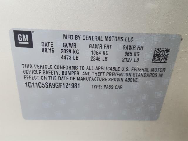 2016 CHEVROLET MALIBU L 1G11C5SA9GF121981