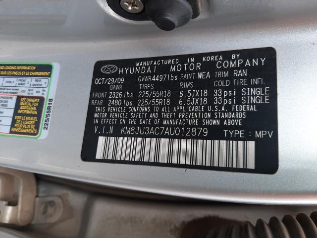 2010 HYUNDAI TUCSON GLS KM8JU3AC7AU012879