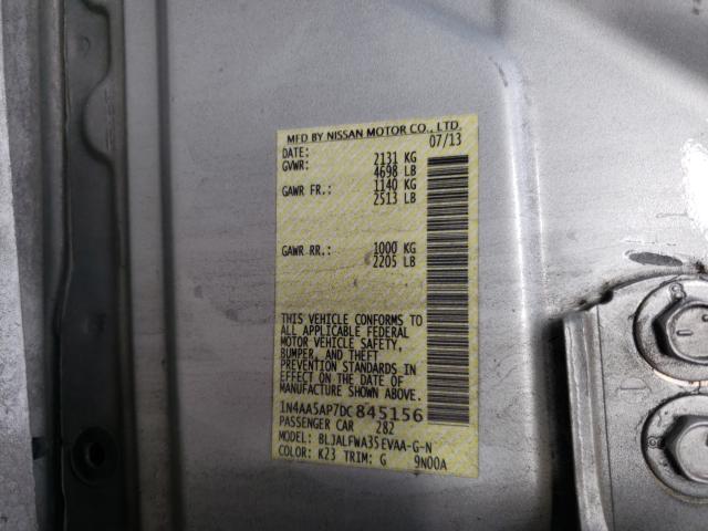 2013 NISSAN MAXIMA S 1N4AA5AP7DC845156