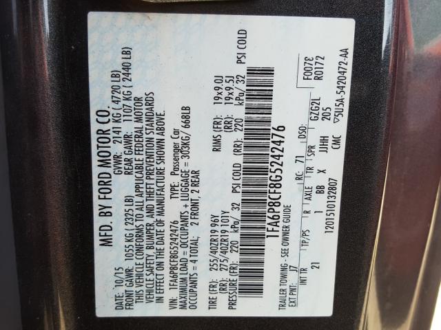 2016 FORD MUSTANG GT 1FA6P8CF8G5242476