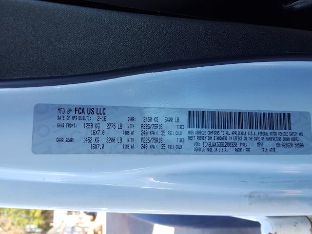 2016 JEEP WRANGLER U 1C4BJWKG3GL200320