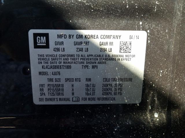 2014 BUICK ENCORE KL4CJASB9EB721809