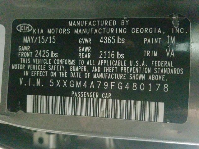 2015 KIA OPTIMA LX 5XXGM4A79FG480178