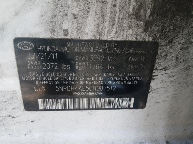 2012 HYUNDAI ELANTRA GL 5NPDH4AE5CH087512