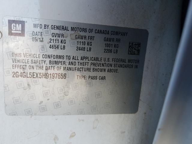 2017 BUICK REGAL SPOR 2G4GL5EX5H9197656