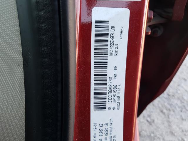 2010 DODGE AVENGER EX 1B3CC1FB9AN217734