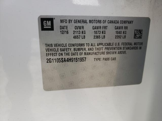 2017 CHEVROLET IMPALA 2G1105SA4H9151957
