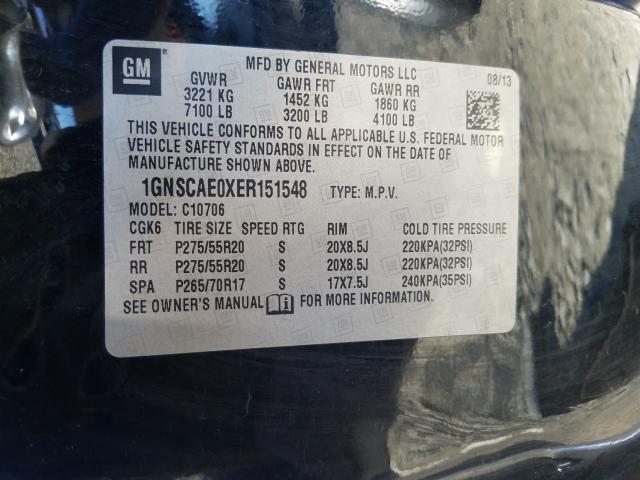 2014 CHEVROLET TAHOE C150 1GNSCAE0XER151548