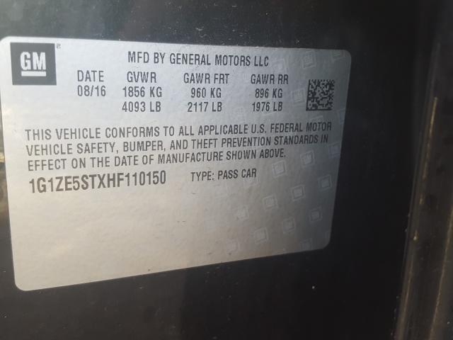 2017 CHEVROLET MALIBU LT - 1G1ZE5STXHF110150