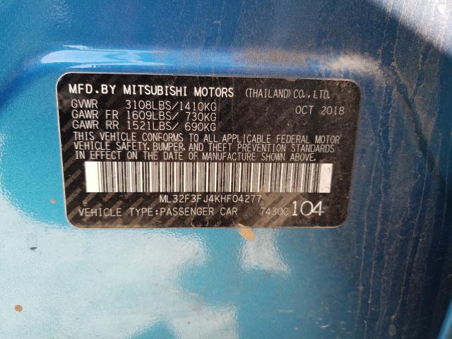 2019 MITSUBISHI MIRAGE G4 ML32F3FJ4KHF04277