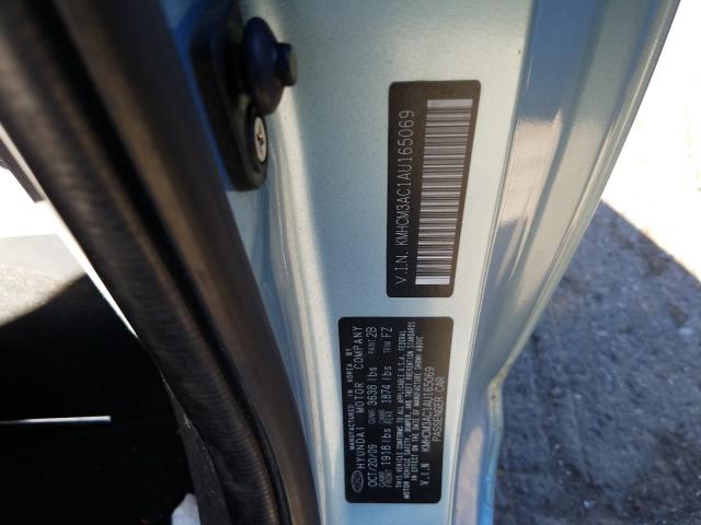 2010 HYUNDAI ACCENT BLU KMHCM3AC1AU165069