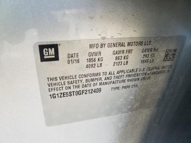 2016 CHEVROLET MALIBU LT 1G1ZE5ST0GF212409