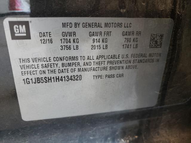 2017 CHEVROLET SONIC LS 1G1JB5SH1H4134320