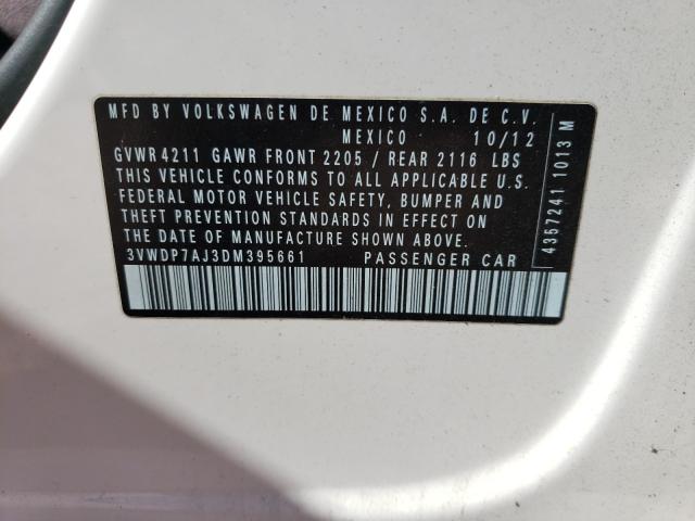 2013 VOLKSWAGEN JETTA SE 3VWDP7AJ3DM395661