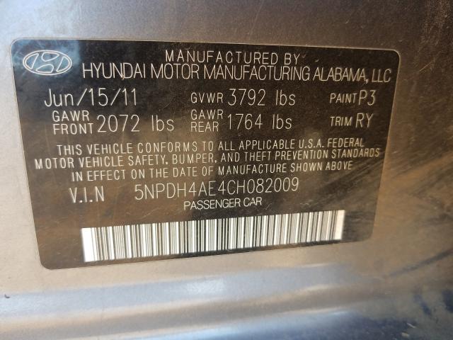 2012 HYUNDAI ELANTRA GL 5NPDH4AE4CH082009