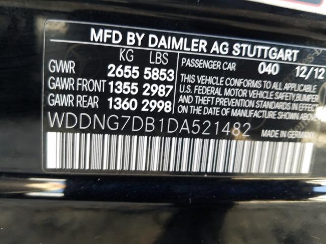 2013 MERCEDES-BENZ S 550 WDDNG7DB1DA521482