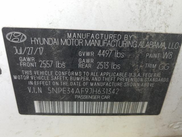 2018 HYUNDAI SONATA SPO 5NPE34AF9JH631342
