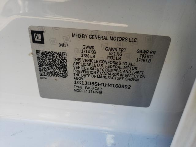 2017 CHEVROLET SONIC LT 1G1JD5SH1H4160992